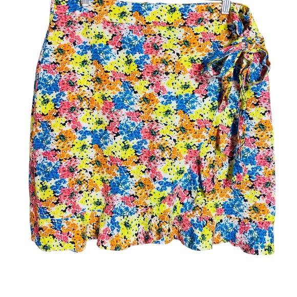 LOFT Ruffle Floral Wrap Skirt - Picture 2 of 7